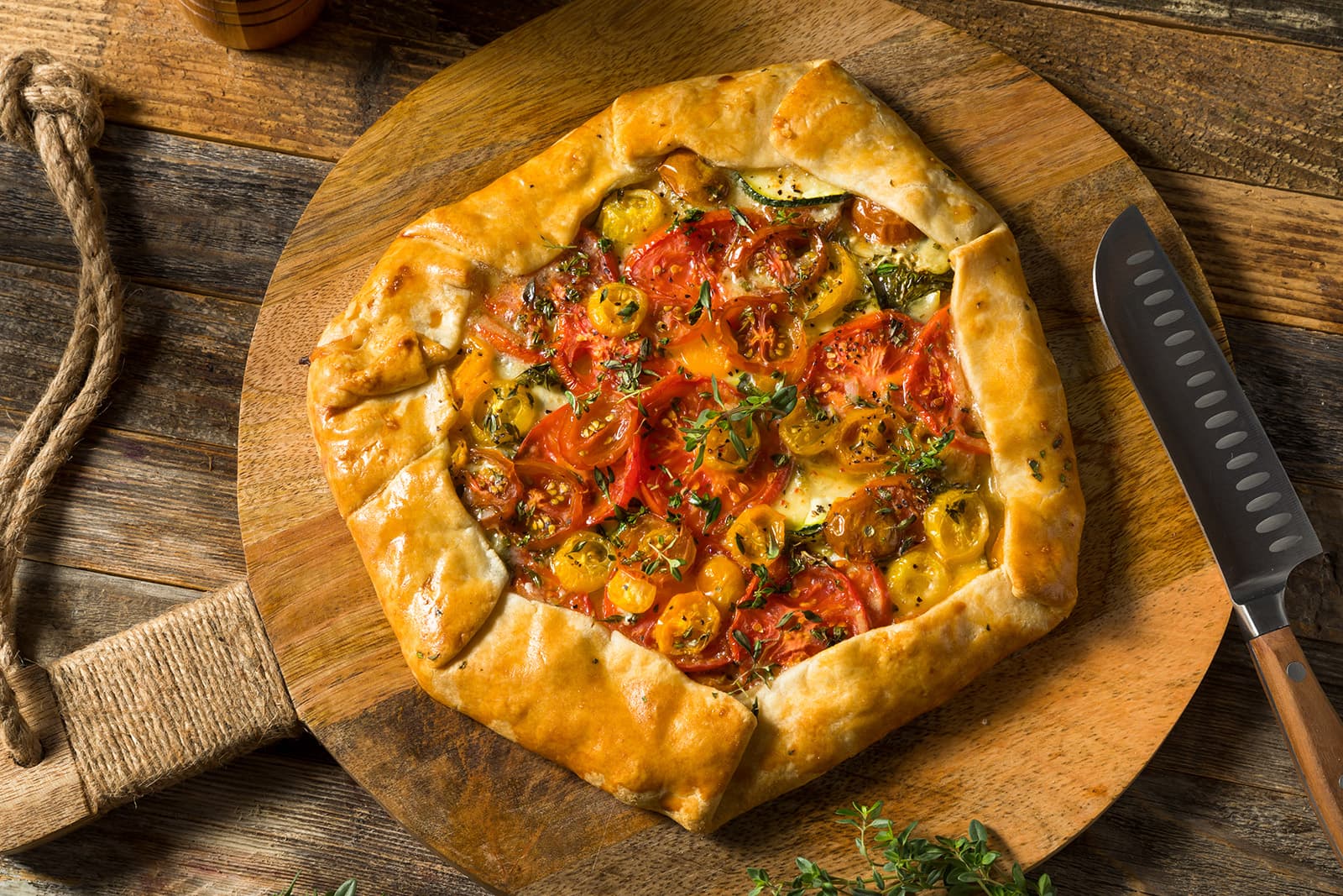 Spring Vegetable Galette with Goat Cheese