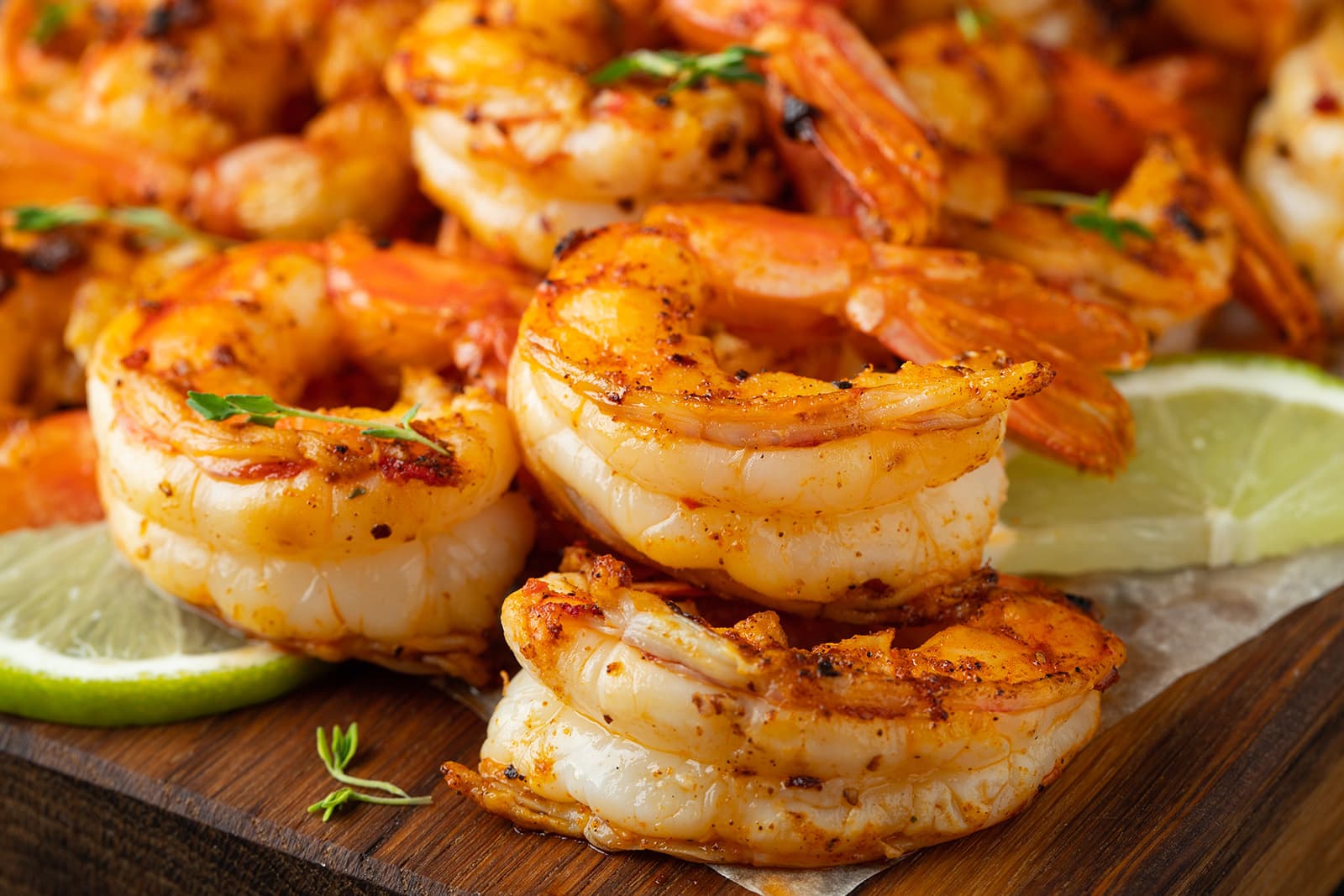 Seared Shrimp with Warm Silken Garden Green Oil